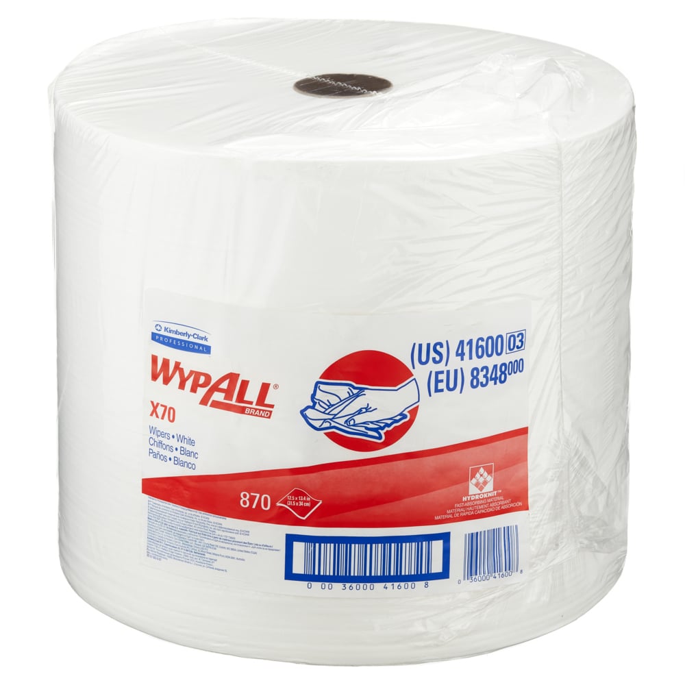 Kimberly-Clark Wischtuch Wypall X70, weiß Kimberly-Clark Wischtuch Wypall X70 Großrolle, weiß