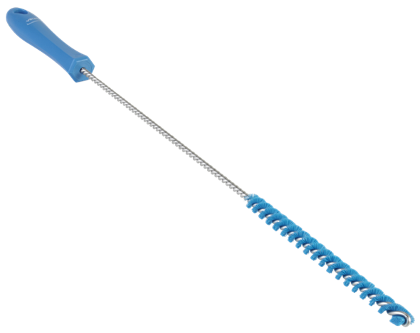 Vikan Rohrbürste mit Stiel, 1 cm Durchmesser, hart, blau