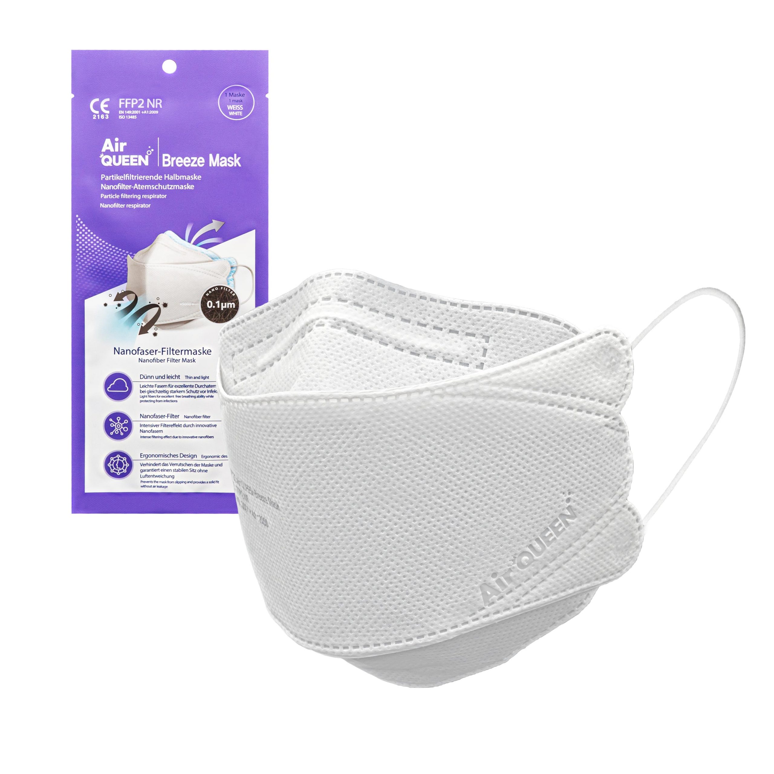 FFP2-Maske „Air Queen“, einzeln verpackt