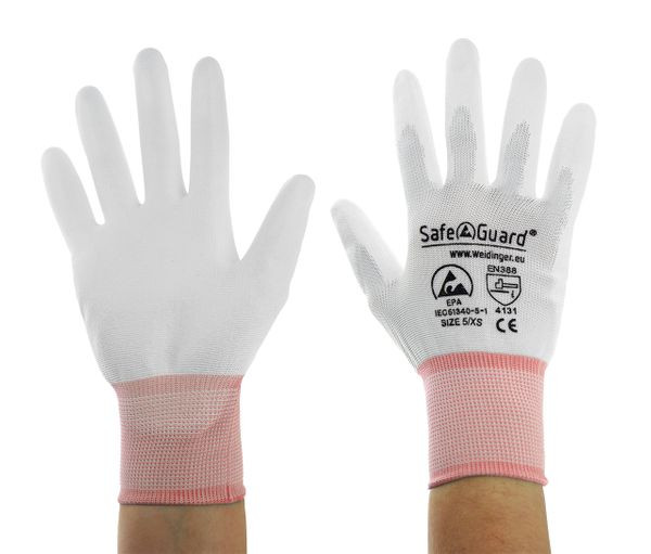 ESD-Handschuhe, mit Beschichtung